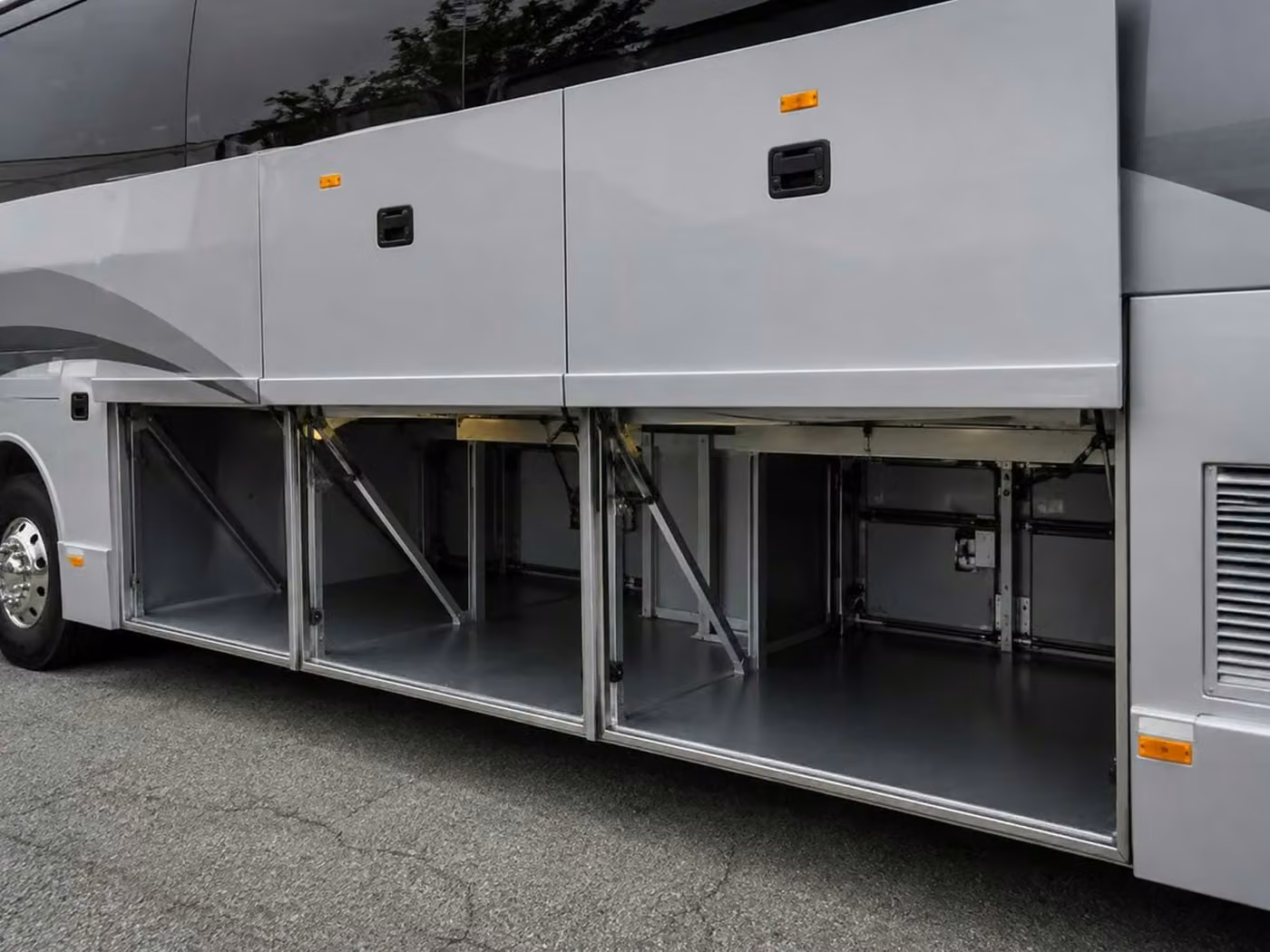 adelanto charter bus under bus storage