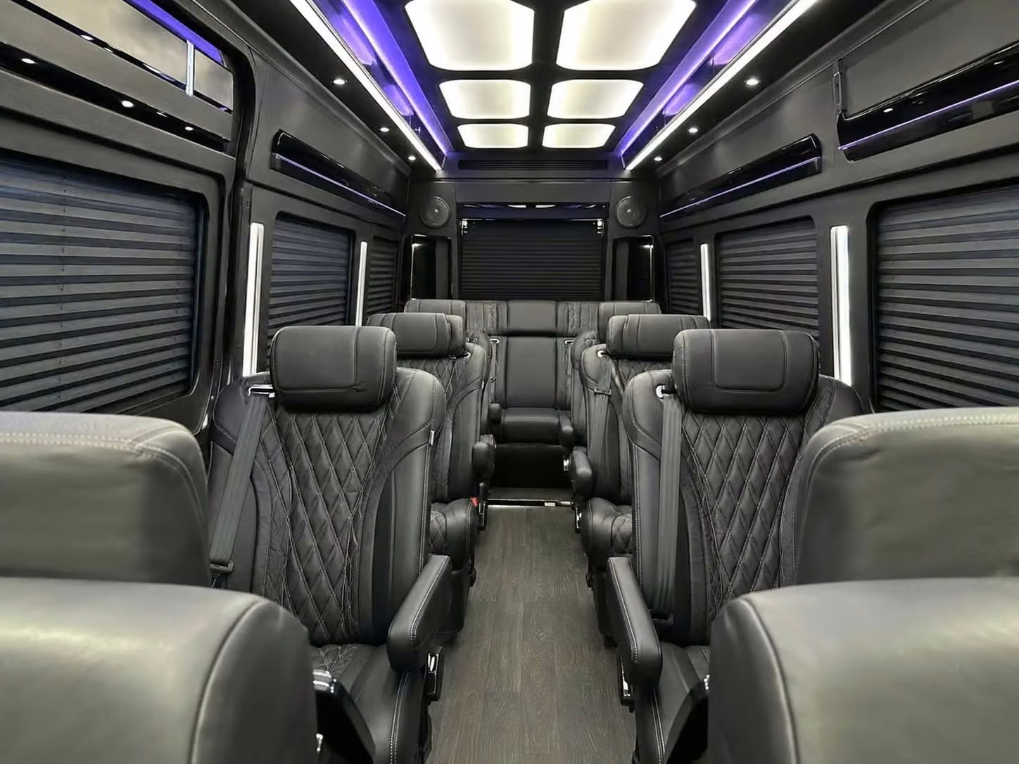 adelanto sprinter van rental with driver reclining seats